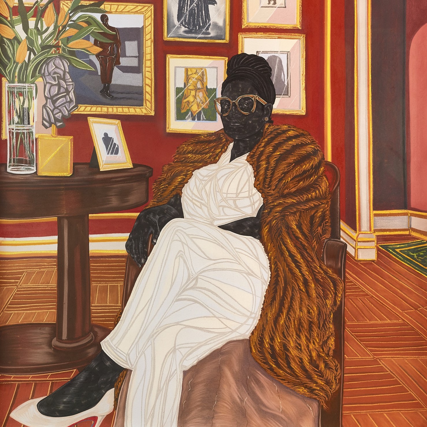 The Marchioness by Toyin Ojin Odutola, 2016 (detail). © Toyin Ojin Odutola. Courtesy the artist and Jack Shainman Gallery, New York. Photo courtesy of North Carolina Museum of Art, Raleigh.